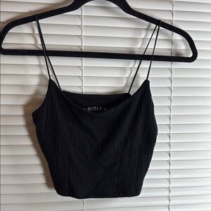 Aeropostale Black Sleeveless Fitted Crop Camisole